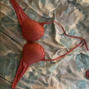 Dark pink bikini top